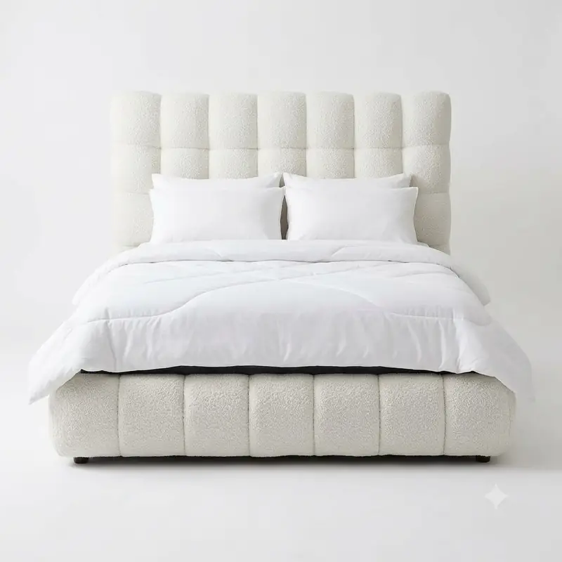 The Cloud Bouclé Bed
